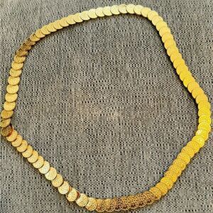 Vintage Goldtone Stretchy Belt 40”